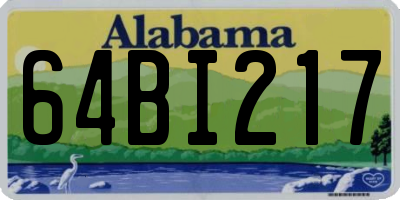 AL license plate 64BI217