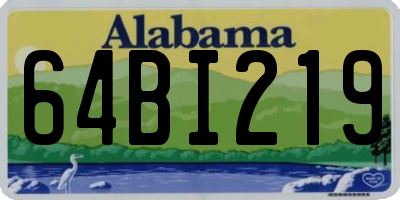 AL license plate 64BI219