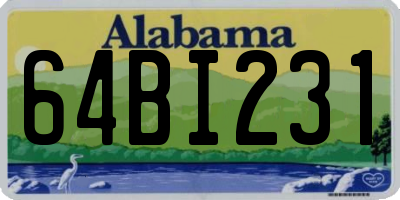 AL license plate 64BI231