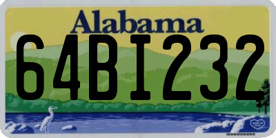 AL license plate 64BI232