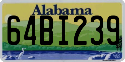 AL license plate 64BI239