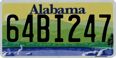 AL license plate 64BI247