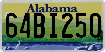 AL license plate 64BI250