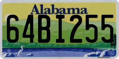AL license plate 64BI255