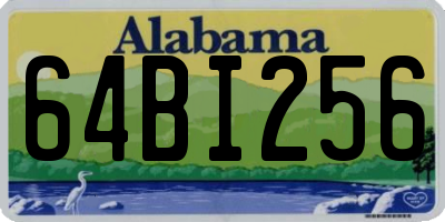 AL license plate 64BI256