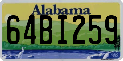 AL license plate 64BI259
