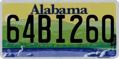 AL license plate 64BI260