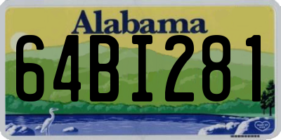 AL license plate 64BI281