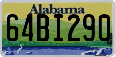 AL license plate 64BI290