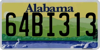 AL license plate 64BI313