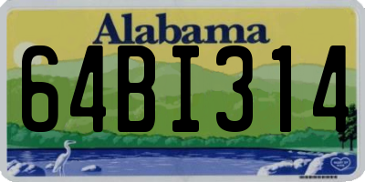 AL license plate 64BI314