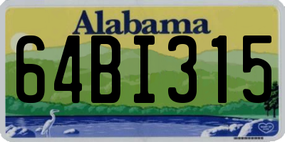AL license plate 64BI315