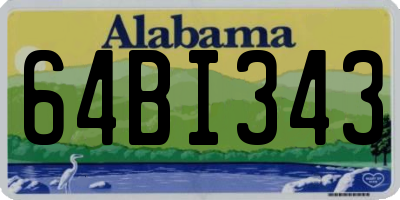 AL license plate 64BI343