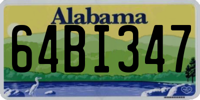 AL license plate 64BI347