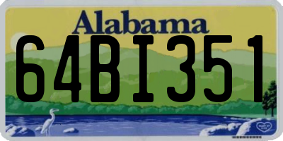 AL license plate 64BI351