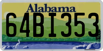 AL license plate 64BI353