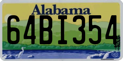 AL license plate 64BI354