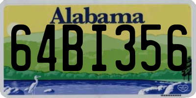 AL license plate 64BI356