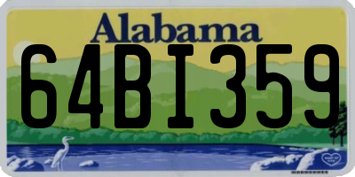 AL license plate 64BI359