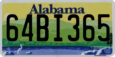 AL license plate 64BI365