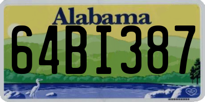 AL license plate 64BI387