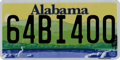 AL license plate 64BI400