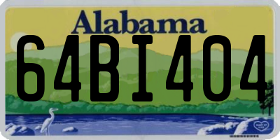 AL license plate 64BI404