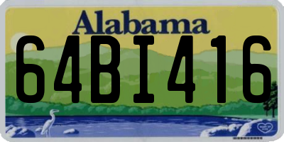 AL license plate 64BI416