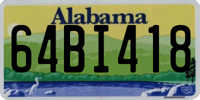 AL license plate 64BI418