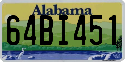 AL license plate 64BI451