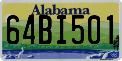 AL license plate 64BI501