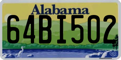 AL license plate 64BI502