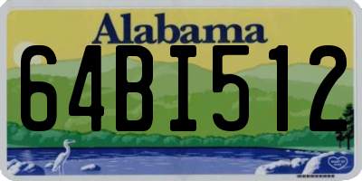 AL license plate 64BI512