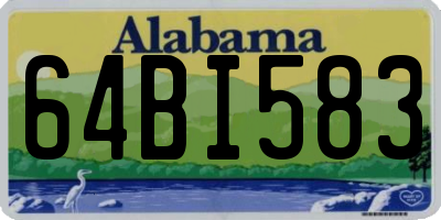 AL license plate 64BI583