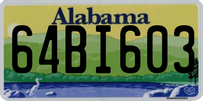 AL license plate 64BI603