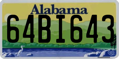 AL license plate 64BI643
