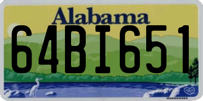 AL license plate 64BI651