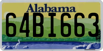 AL license plate 64BI663
