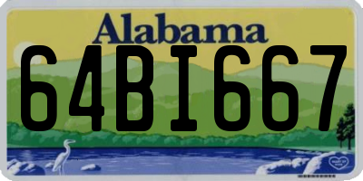 AL license plate 64BI667