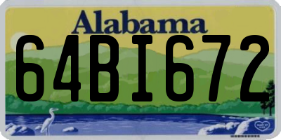 AL license plate 64BI672