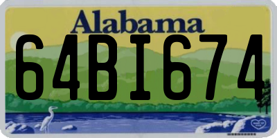 AL license plate 64BI674
