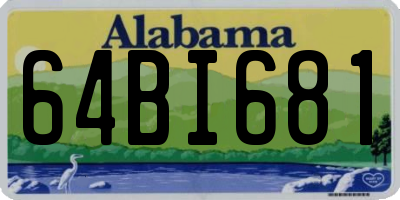 AL license plate 64BI681