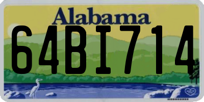 AL license plate 64BI714