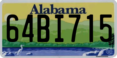 AL license plate 64BI715