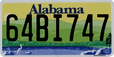 AL license plate 64BI747