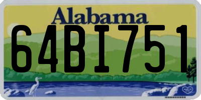 AL license plate 64BI751