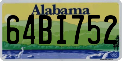 AL license plate 64BI752