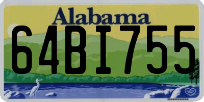 AL license plate 64BI755