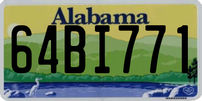 AL license plate 64BI771