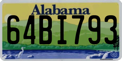 AL license plate 64BI793